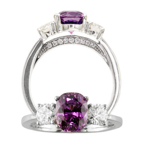 R851S-Sapphire and Diamond Ring-image