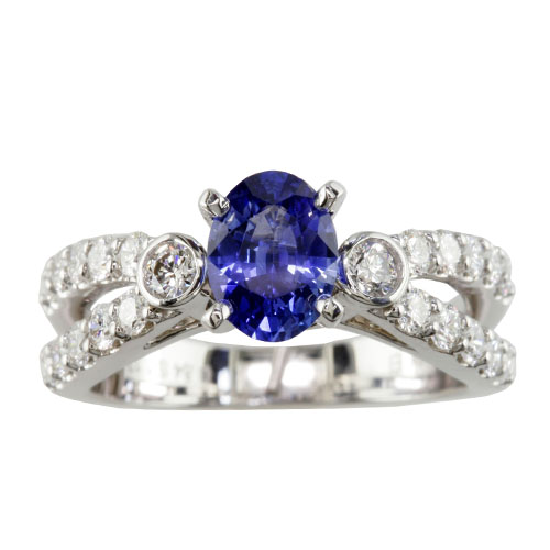 R921S Sapphire and Diamond Ring-image